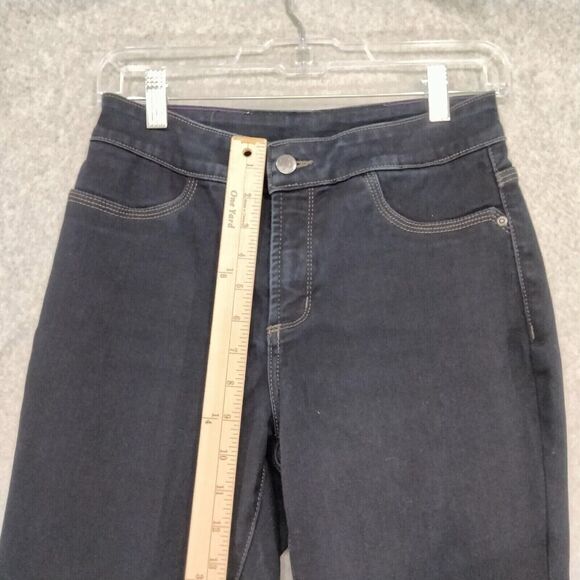 NYDJ Legging Jeans Womens Size 4 Blue Dark Wash Lift Tuck Mid Rise Stretch - Picture 5 of 13